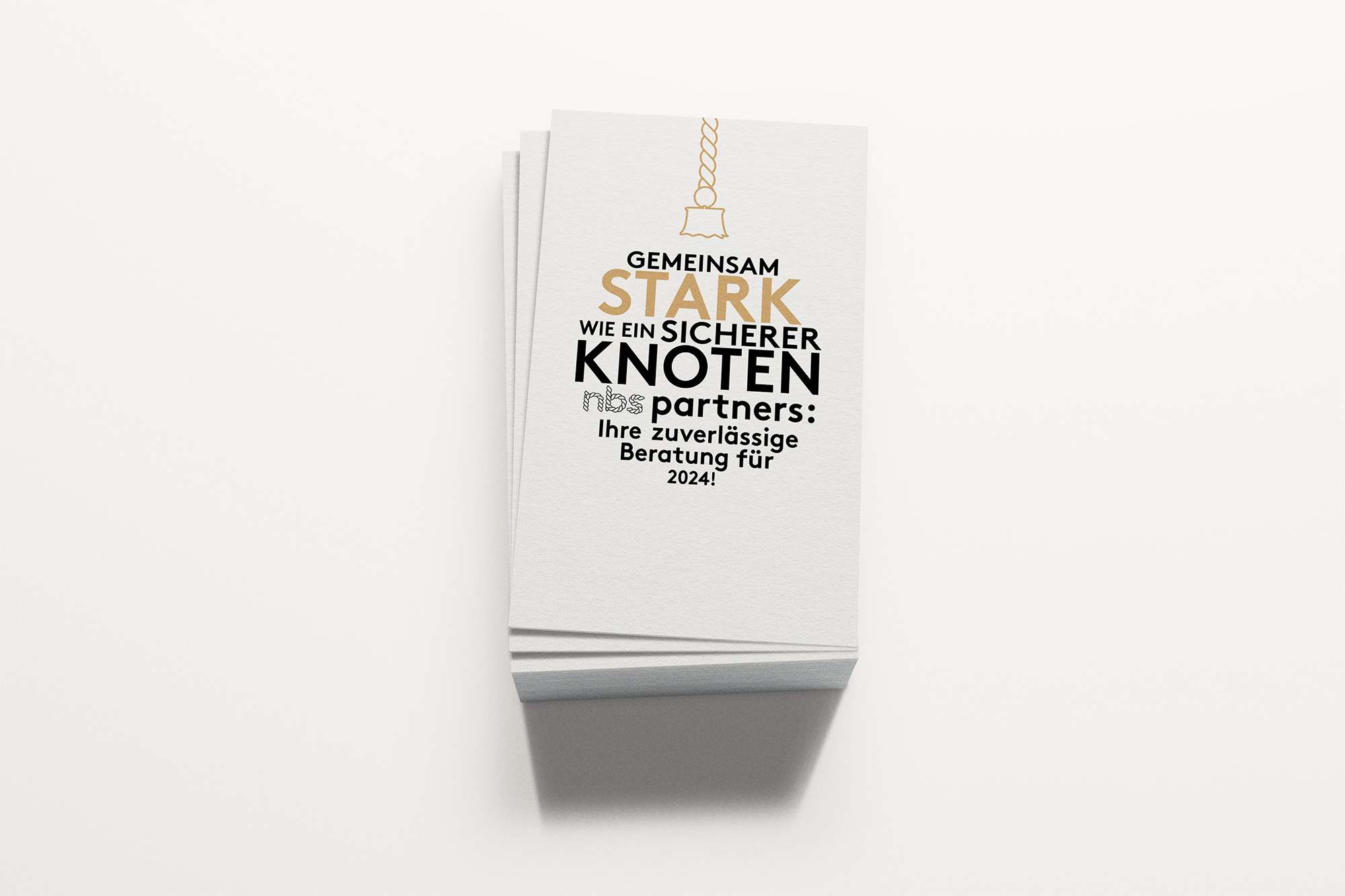 Printdesign einer Weihnachtskarte für nbs partners.